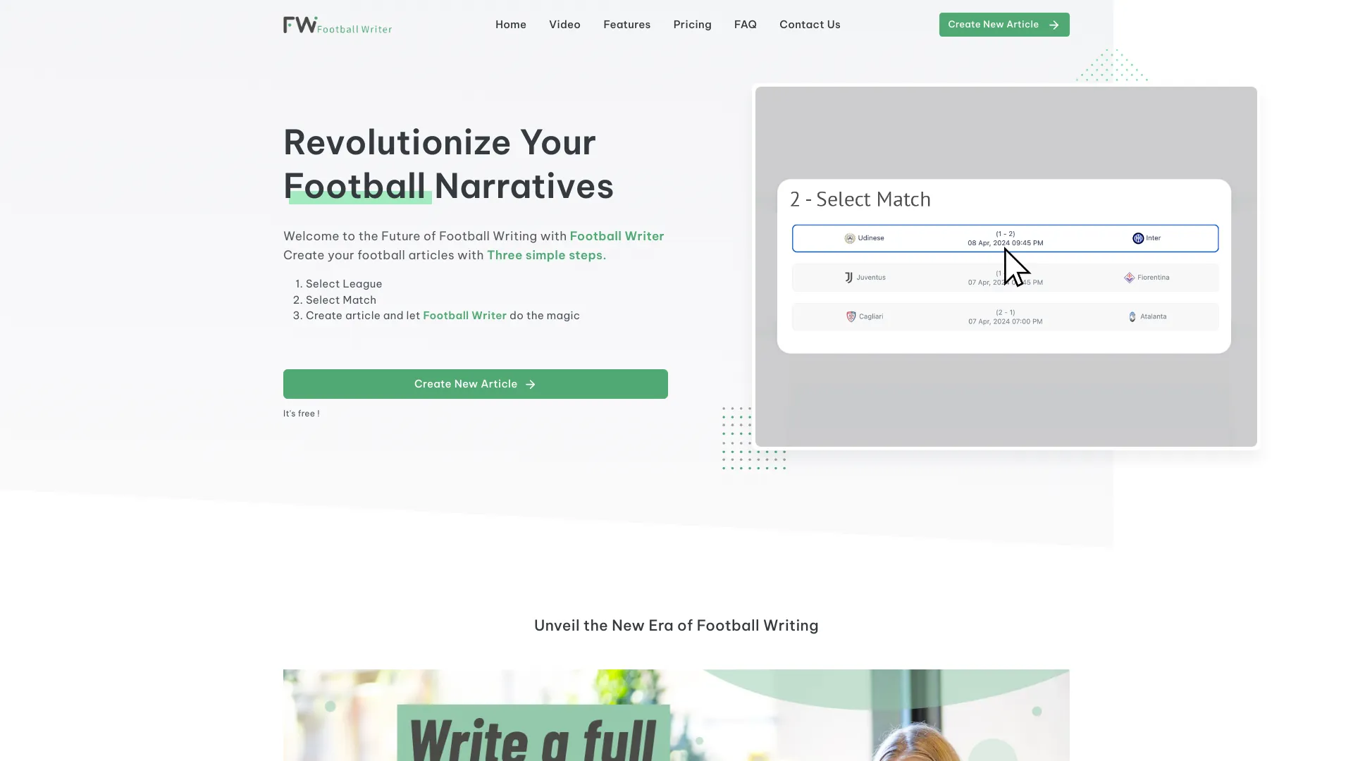 Football Writer - AI Tool Ocean