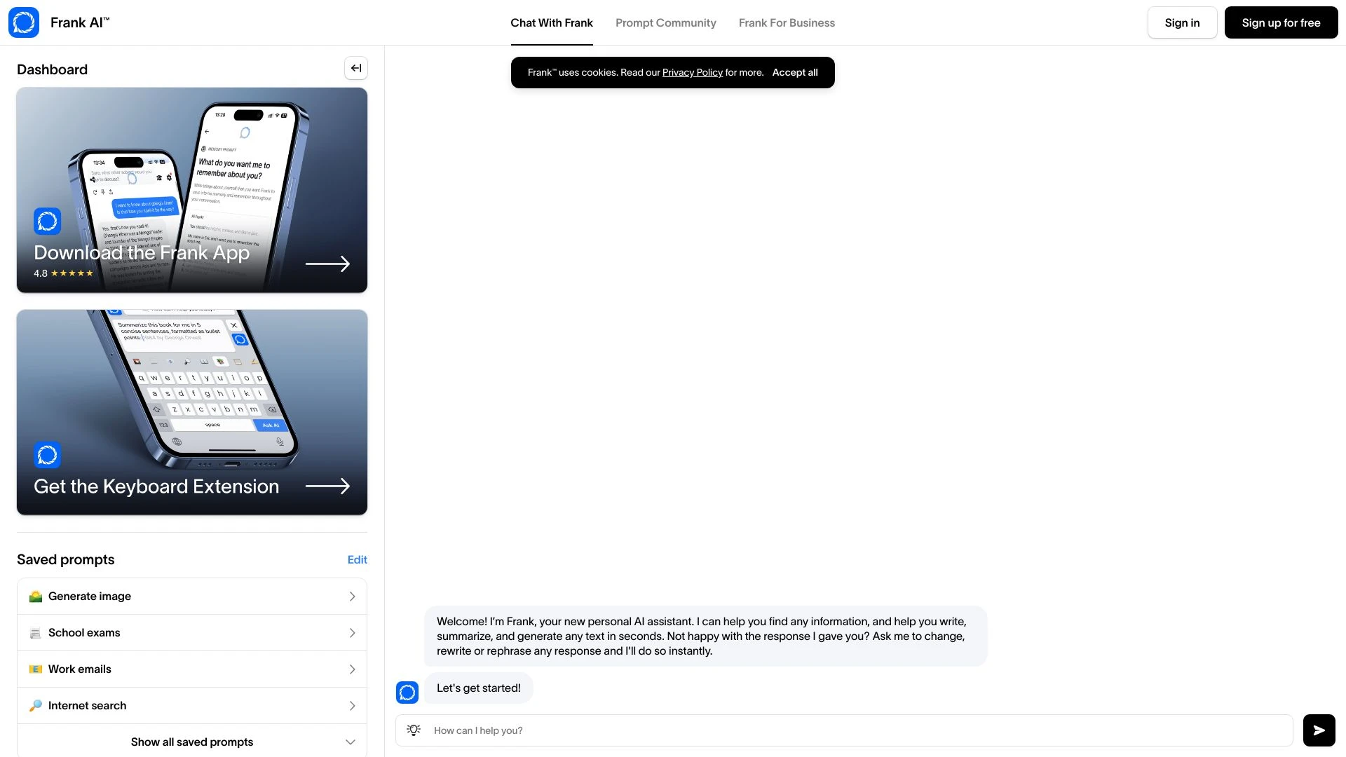 Frank AI - AI Tool Ocean