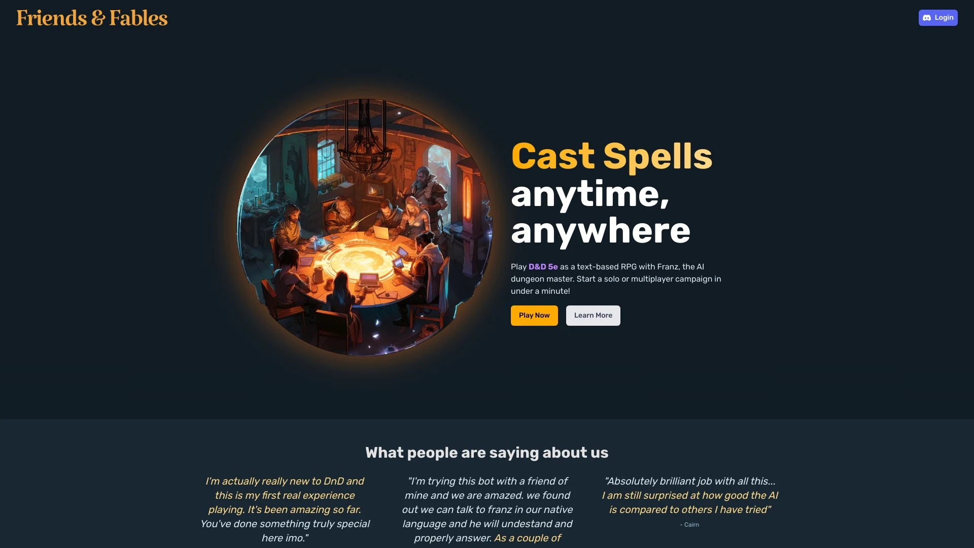 Friends & Fables - AI Tool Ocean