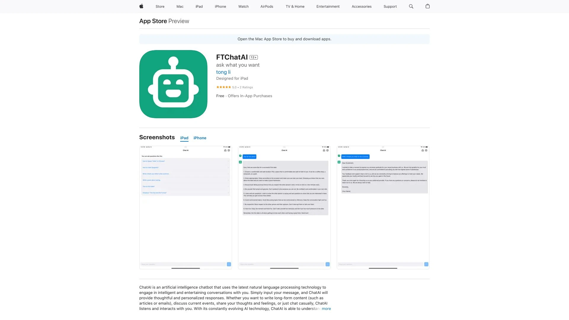 FTChatAI - AI Tool Ocean