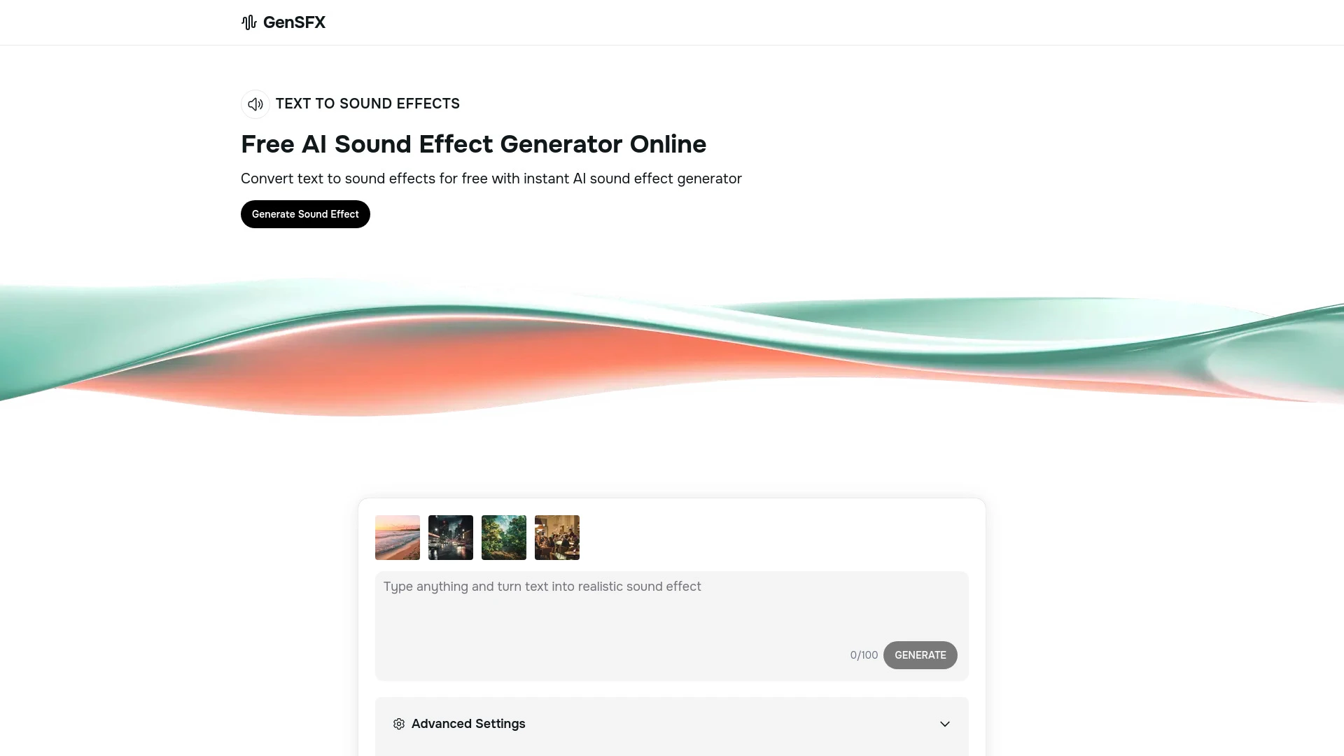 GenSFX - AI Tool Ocean