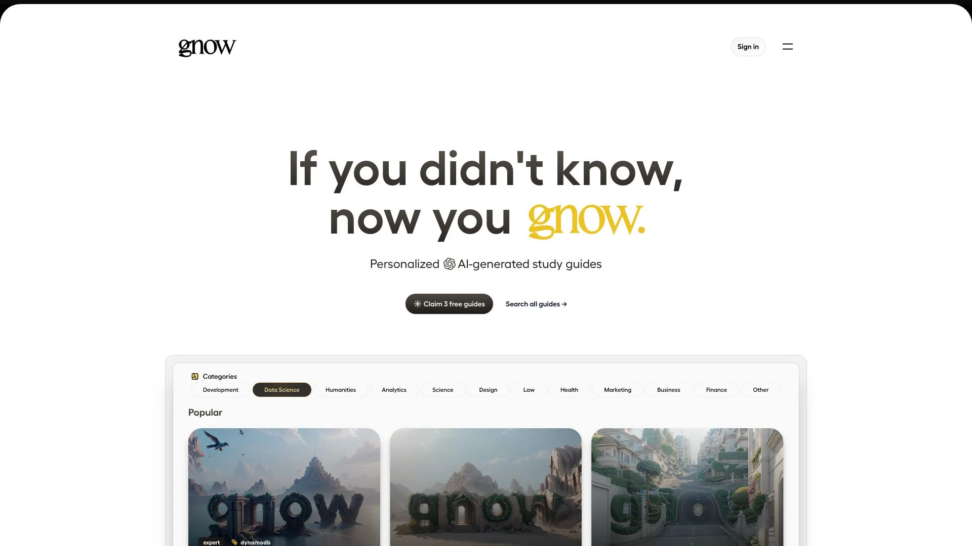Gnow - AI Tool Ocean