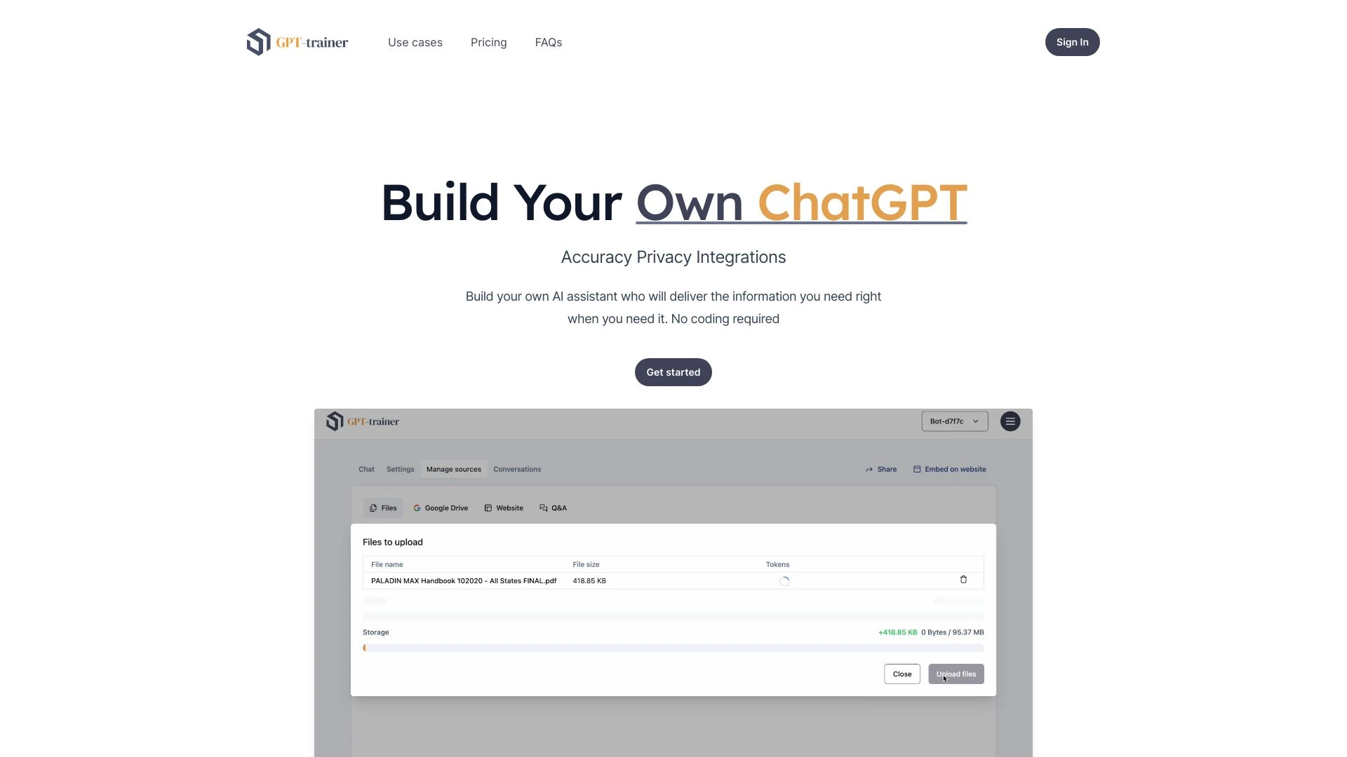 GPT-trainer - AI Tool Ocean