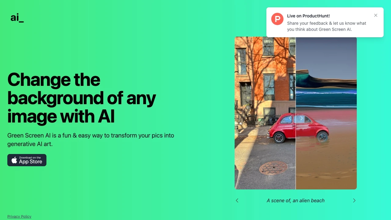 Green Screen AI - AI Tool Ocean