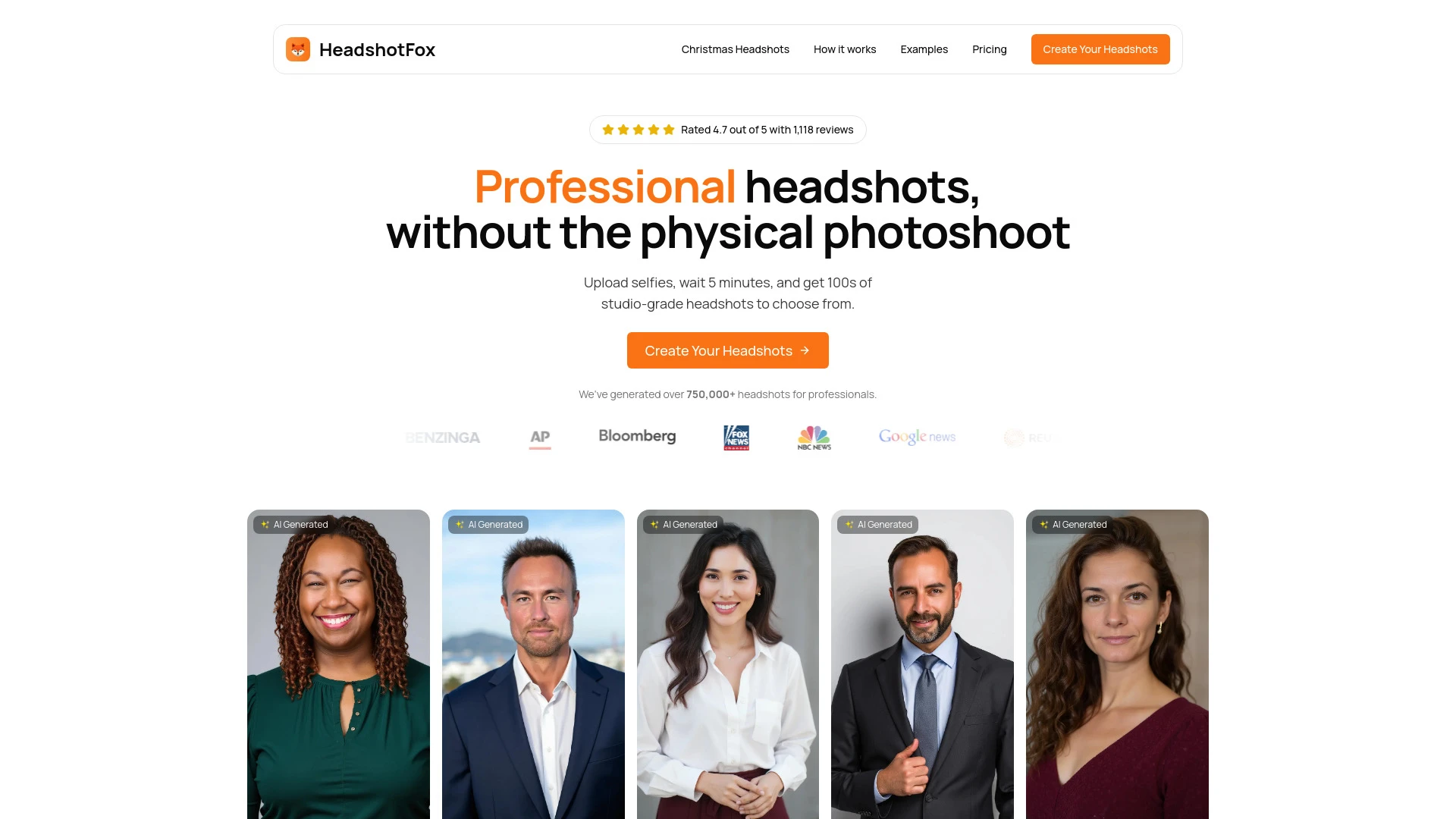 HeadshotFox - AI Tool Ocean