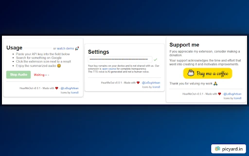 HearMeOut - Chrome Extension - AI Tool Ocean