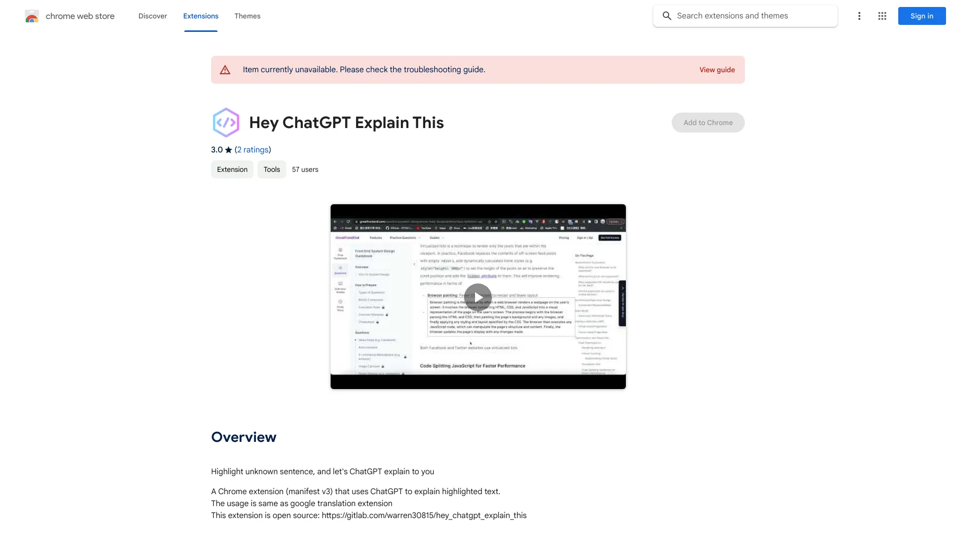 Hey ChatGPT Explain This - Chrome Extension - AI Tool Ocean