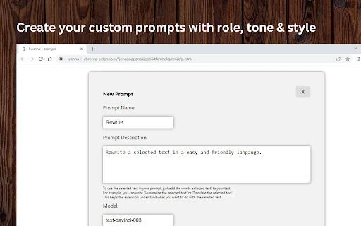I Wanna - Chrome Extension - AI Tool Ocean