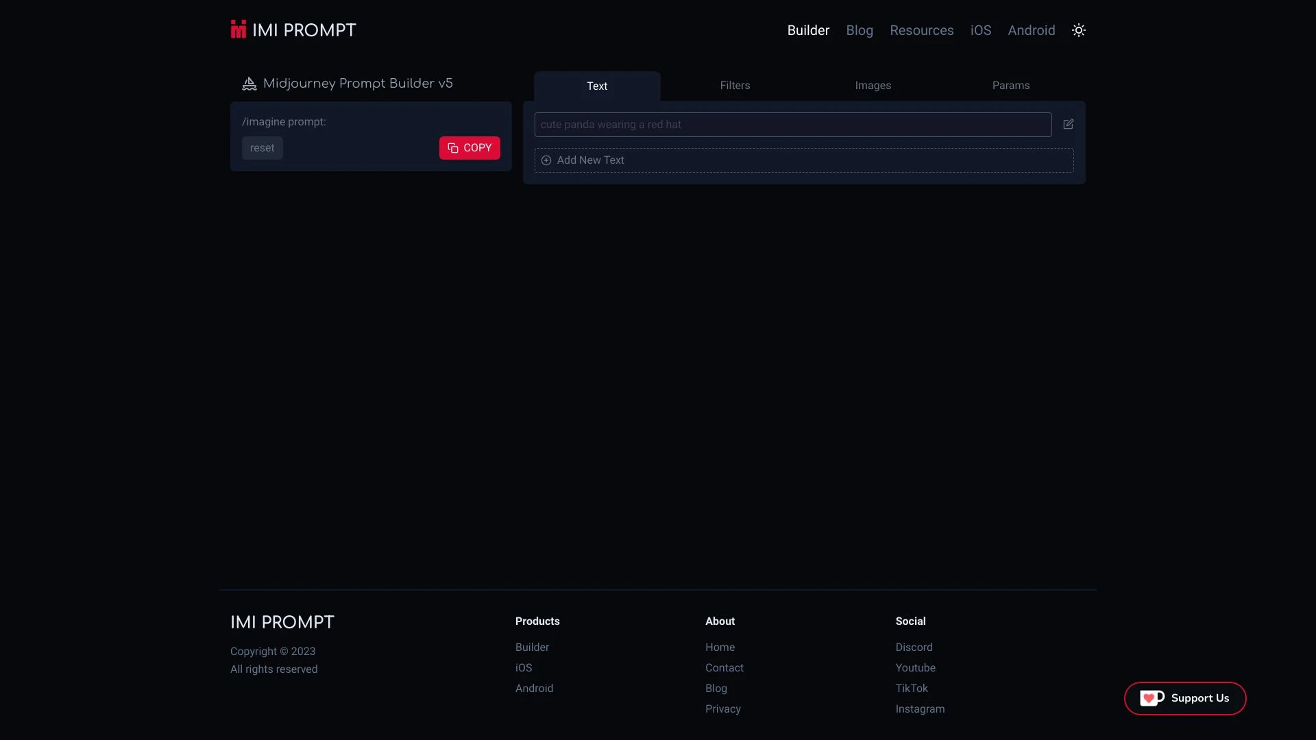 IMI Prompt Builder - AI Tool Ocean