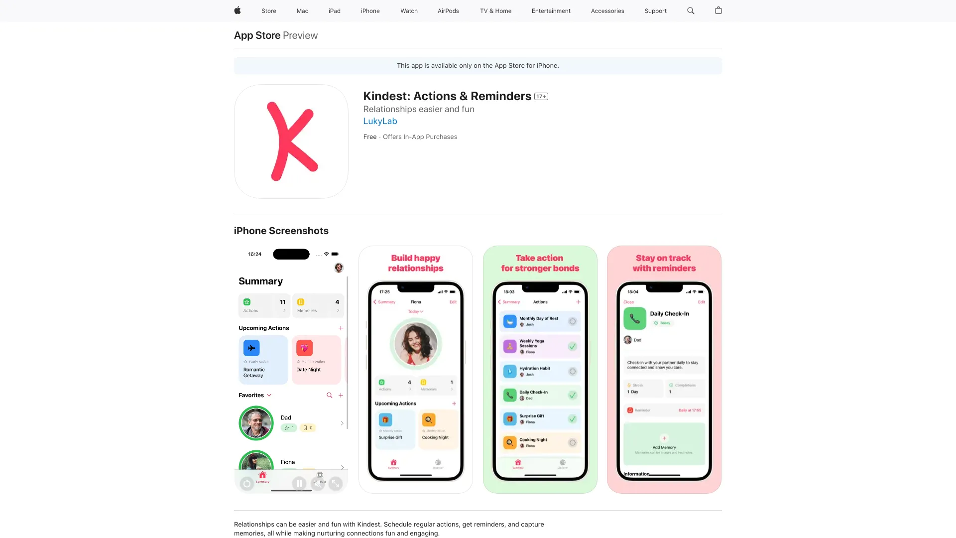 Kindest: Actions & Reminders - AI Tool Ocean