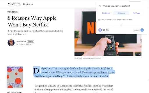 Kora Web Knowledge Capture - Chrome Extension - AI Tool Ocean