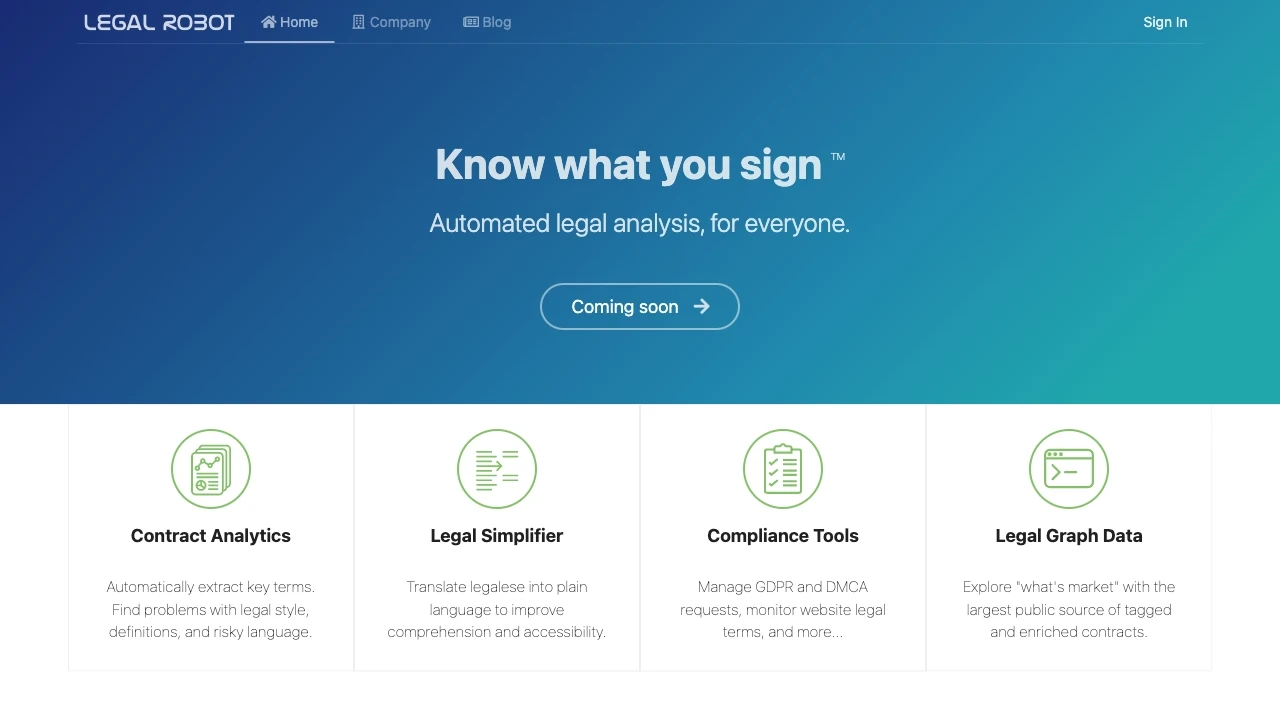 Legal Robot - AI Tool Ocean