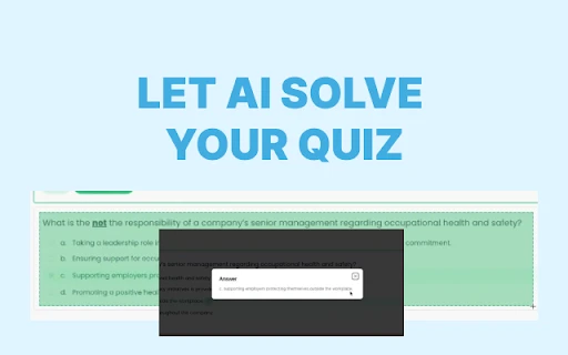 Let AI solve your quiz questions & help with your homework. - Chrome Extension - AI Tool Ocean