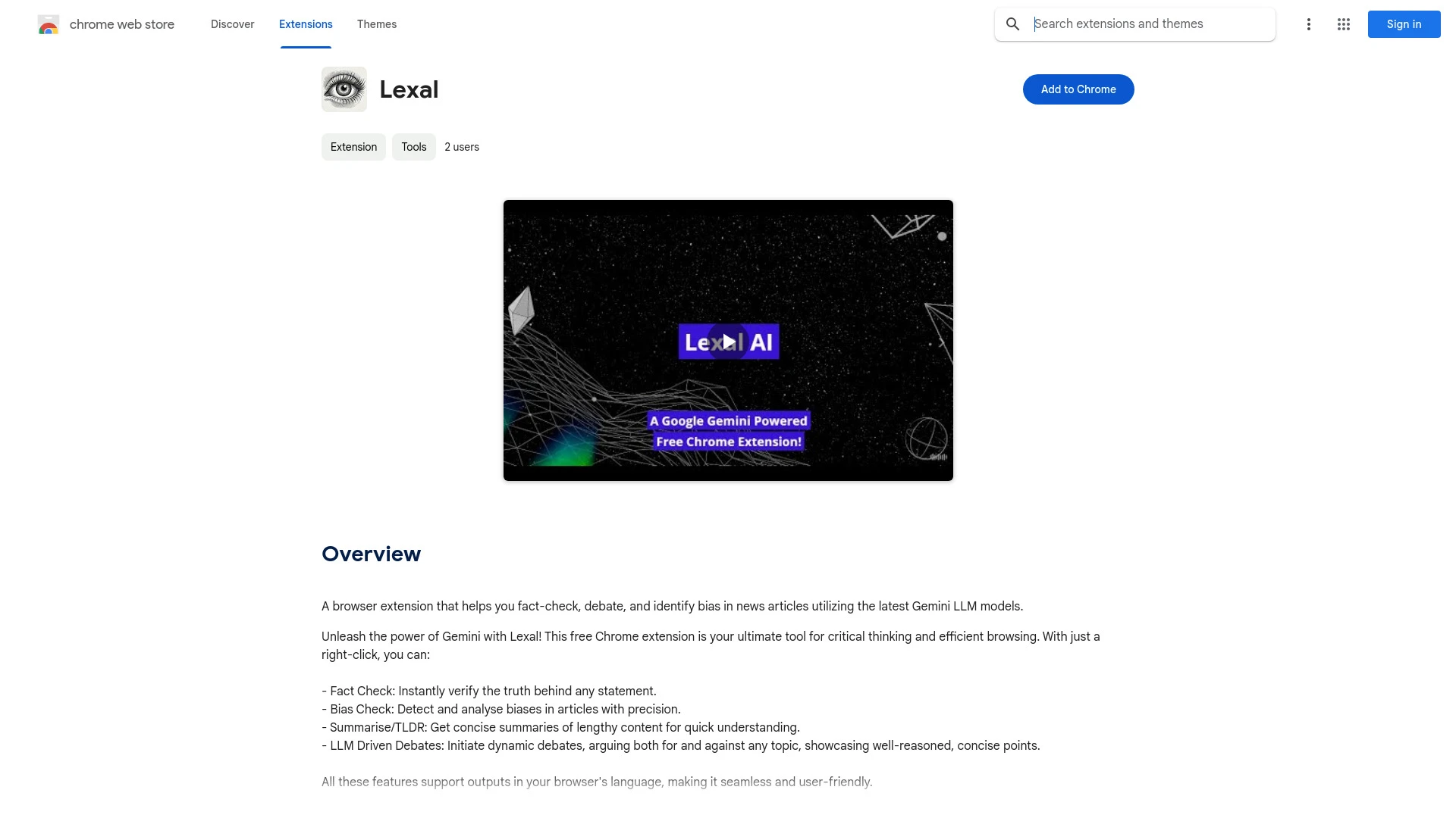 Lexal - Chrome Extension - AI Tool Ocean