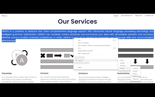 LINGUO - Chrome Extension - AI Tool Ocean