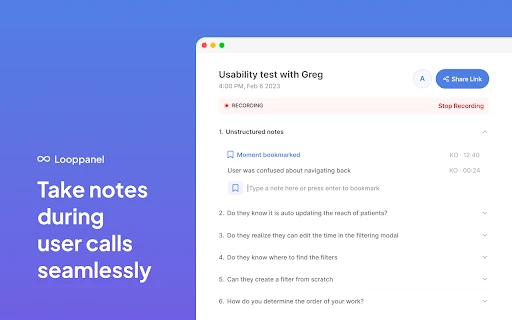 Looppanel - Chrome Extension - AI Tool Ocean