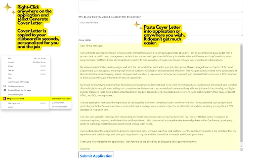 MagicMax: Application Copilot by myCareerMax - Chrome Extension - AI Tool Ocean