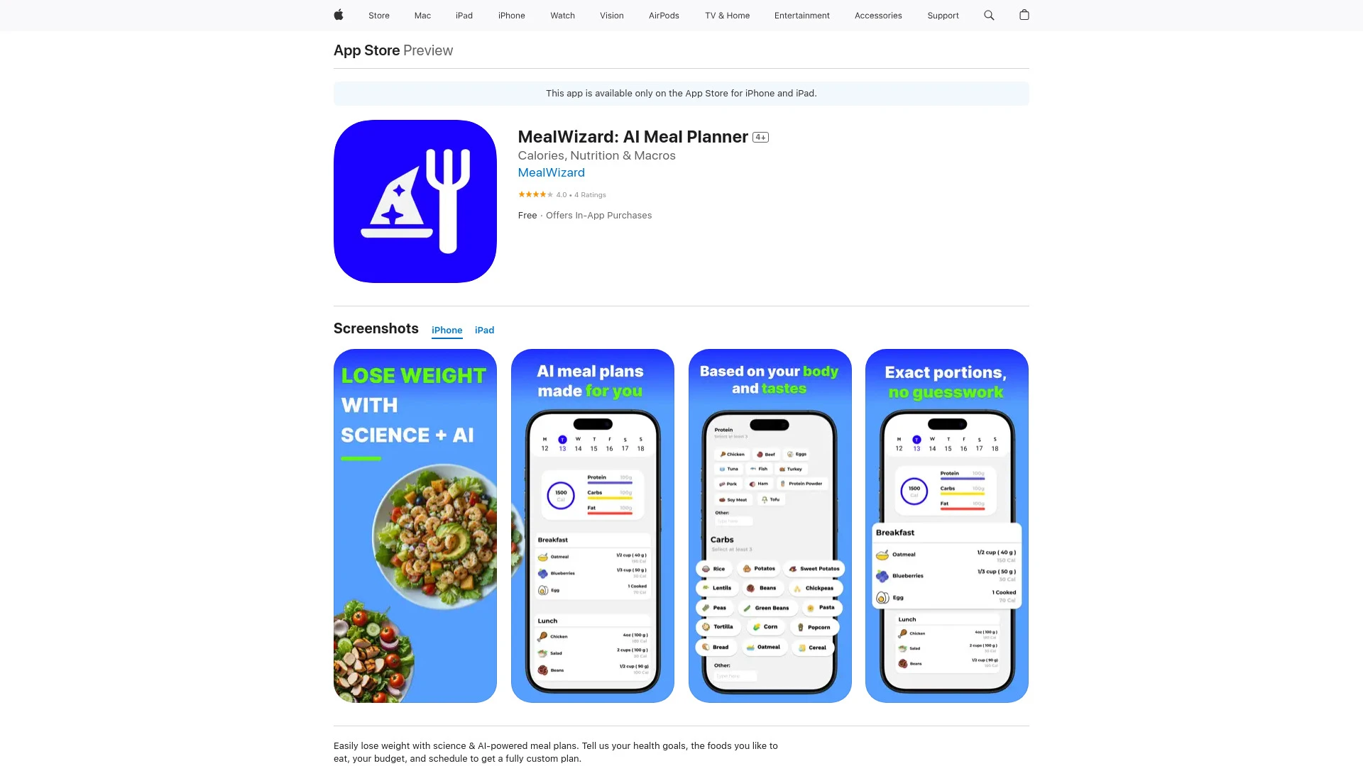 MealWizard: AI Meal Planner - AI Tool Ocean