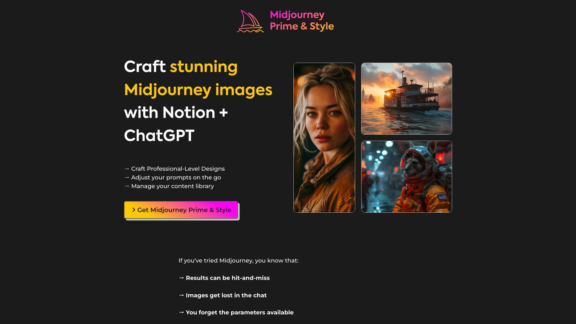 Midjourney Prime & Style for Notion - AI Tool Ocean