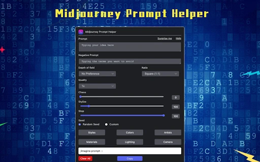 Midjourney Prompt Helper - Chrome Extension - AI Tool Ocean