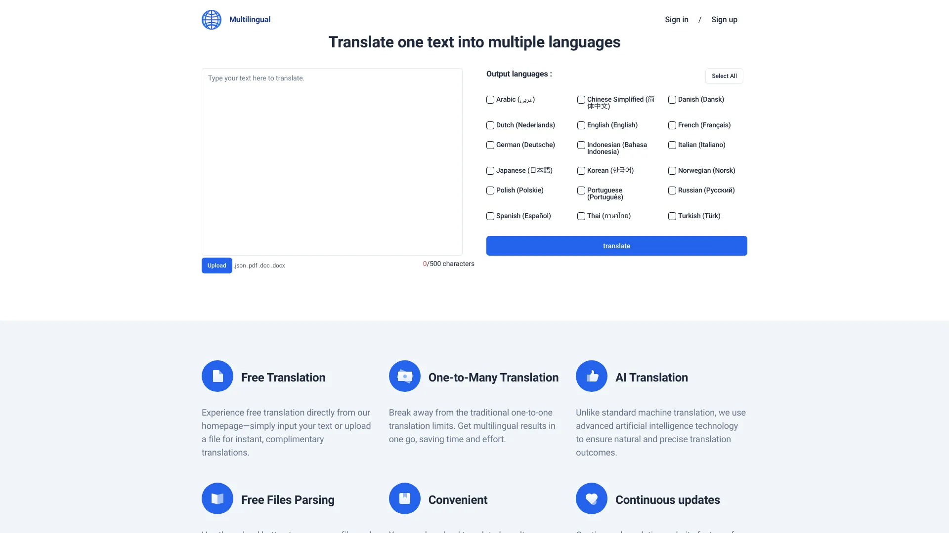 Multilingual.top - AI Tool Ocean