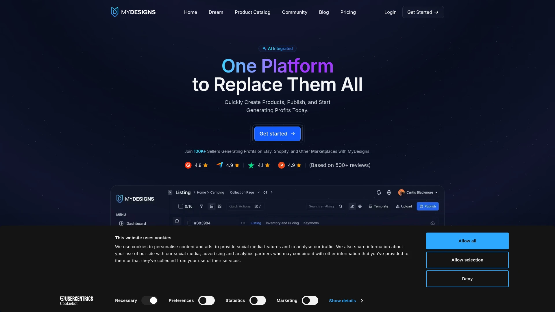 MyDesigns.io - AI Tool Ocean