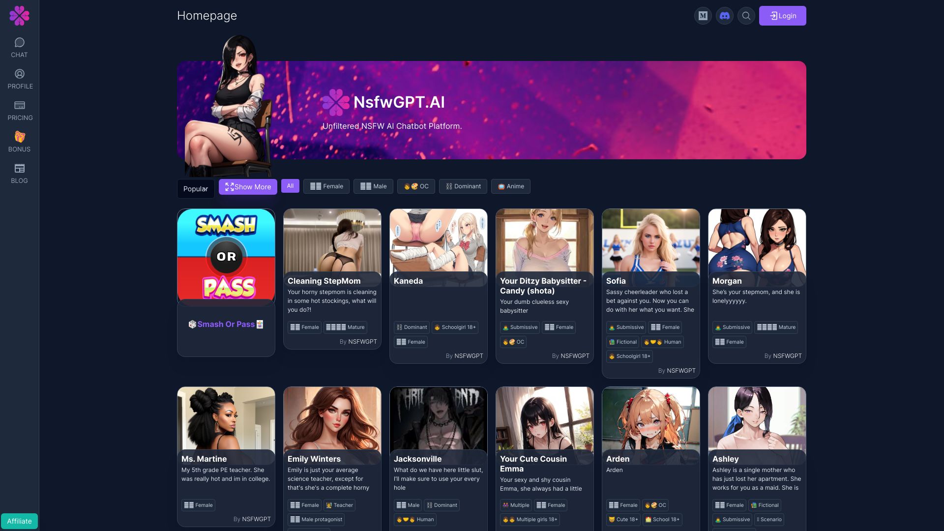 NsfwGPT.AI - AI Tool Ocean