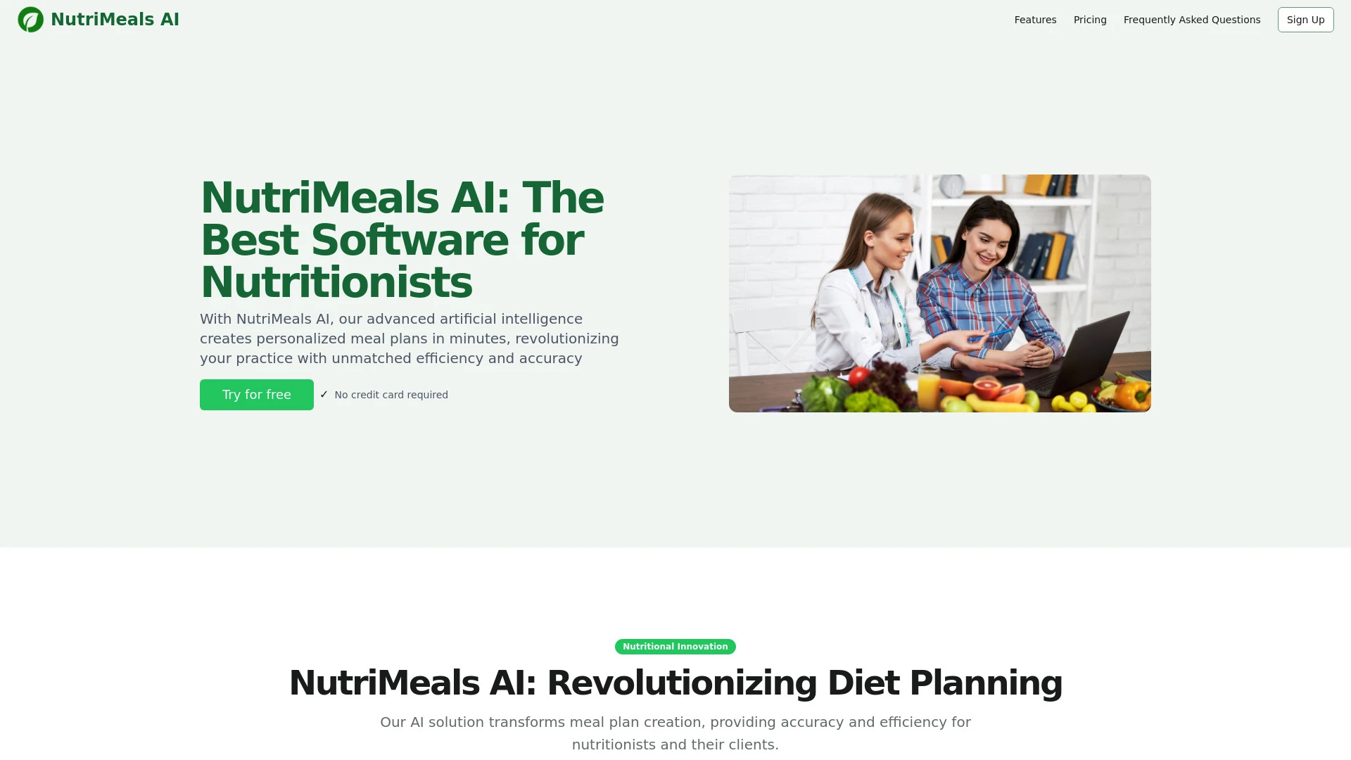 NutriMeals AI - AI Tool Ocean