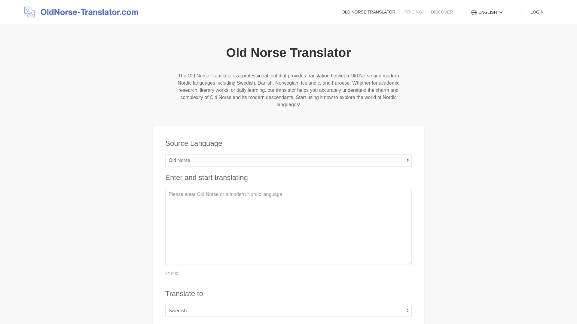 Old Norse Translator - AI Tool Ocean