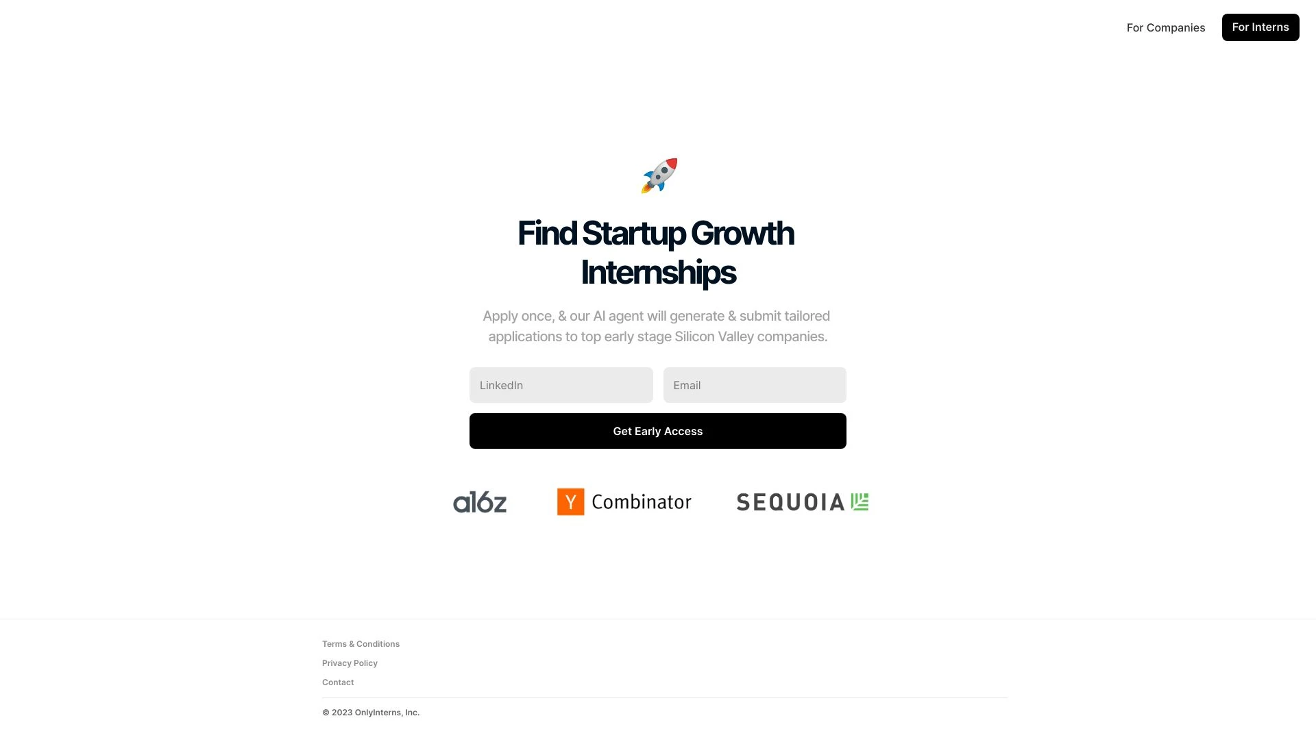 OnlyInterns - AI Tool Ocean