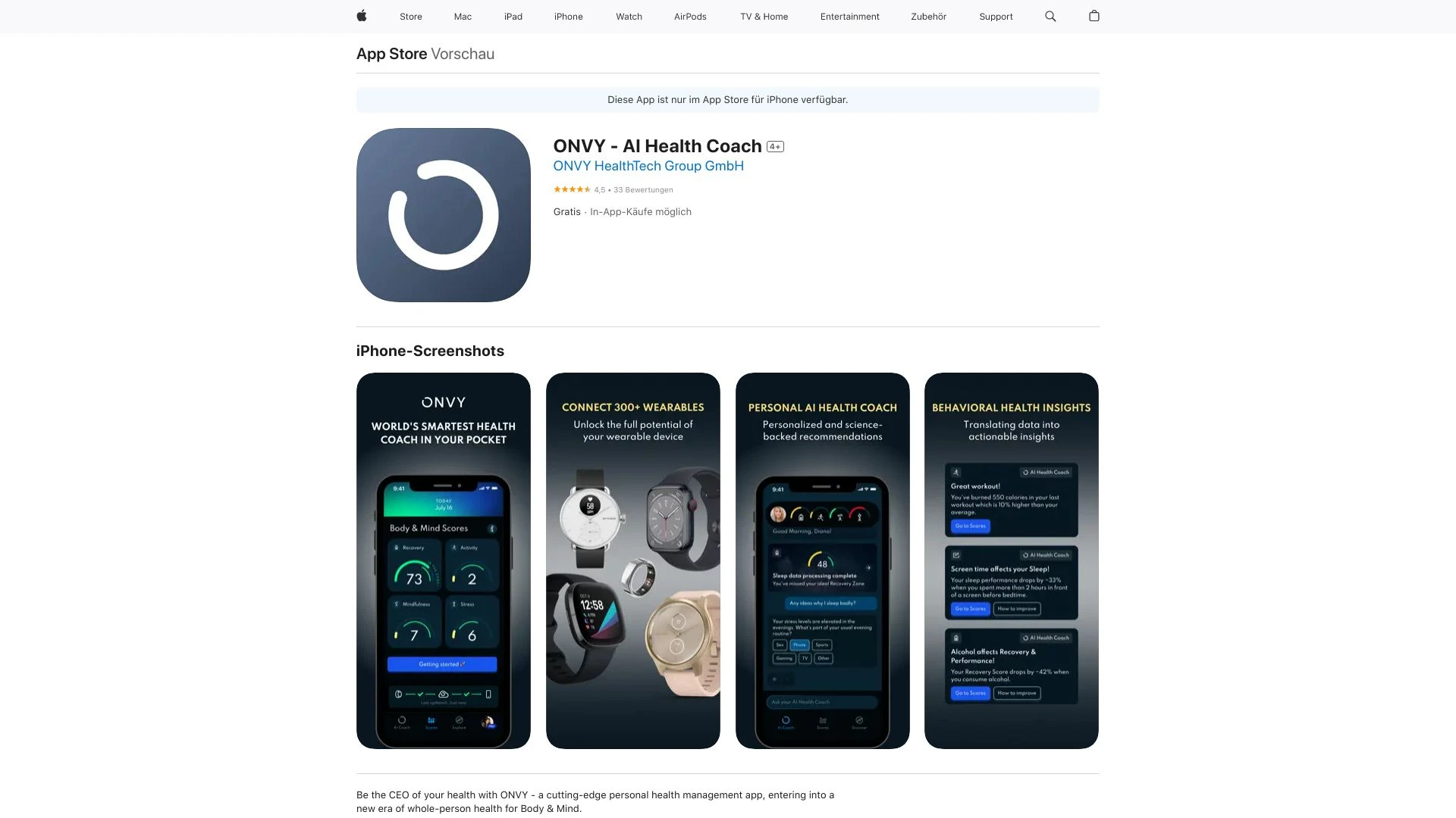 ONVY - AI Health Coach - AI Tool Ocean