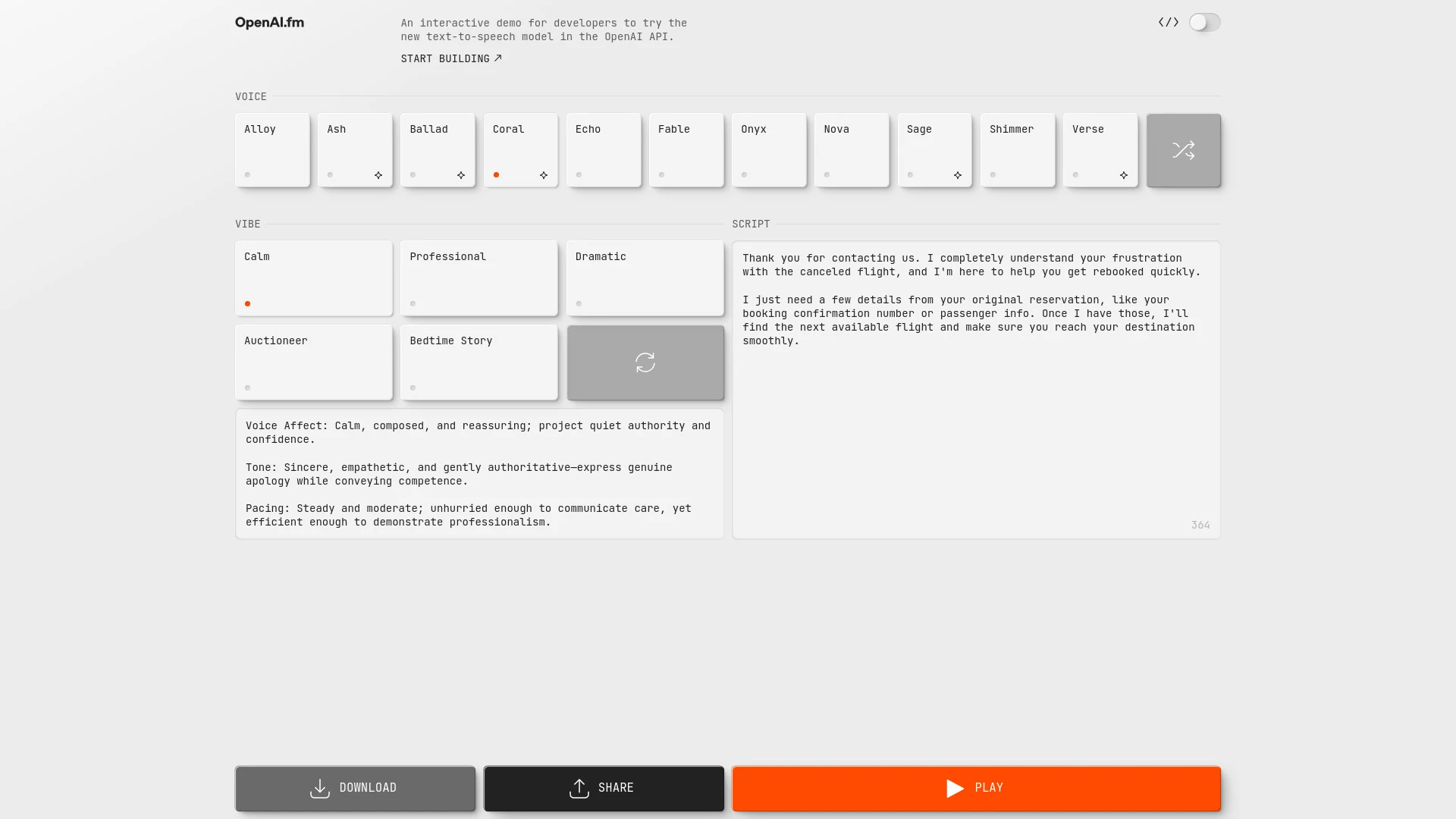OpenAI.fm - AI Tool Ocean