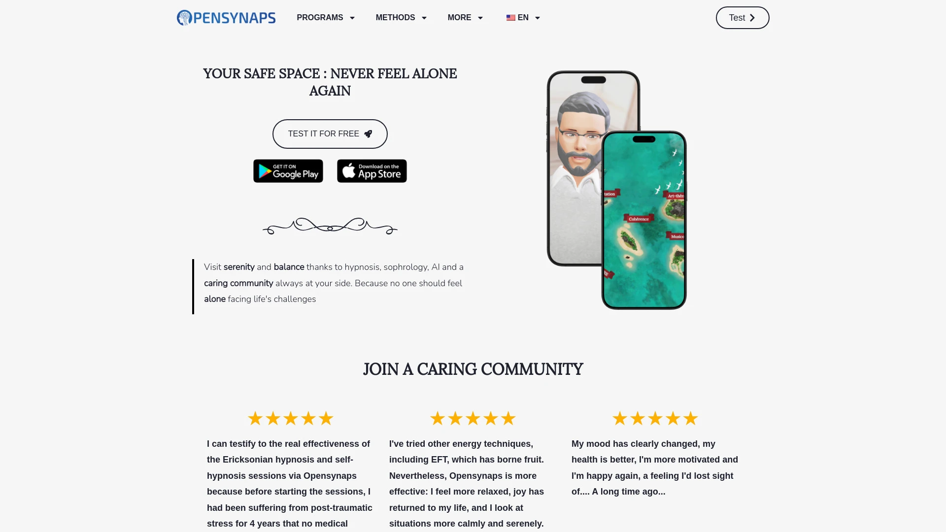 OpenSynaps AI - Your safe place, never feel alone anymore - AI Tool Ocean