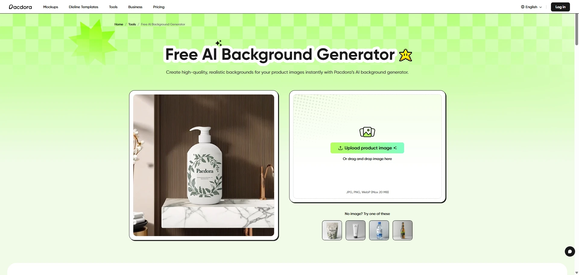 Pacdora AI Background Generator - AI Tool Ocean