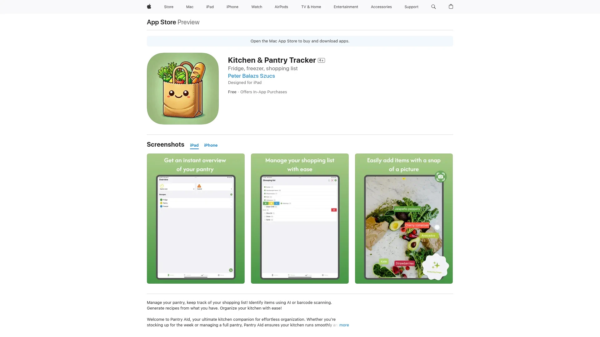 Pantry AId - AI Tool Ocean