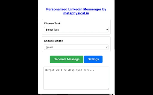 Personalized AI Message Generator for LinkedIn - Chrome Extension - AI Tool Ocean