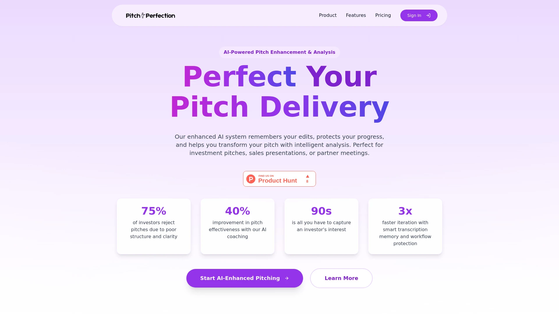 Pitch Perfection - AI Pitch Analysis - AI Tool Ocean