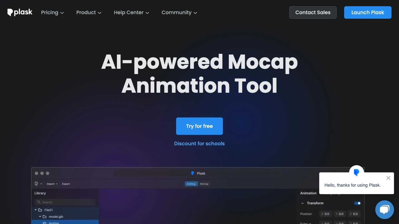 Plask Motion - AI Tool Ocean