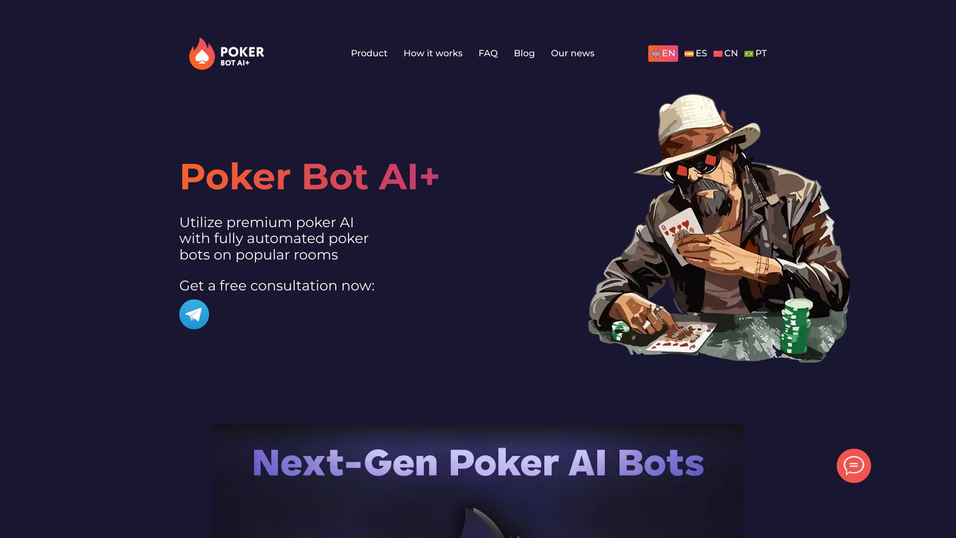 Poker Bot AI+ - AI Tool Ocean