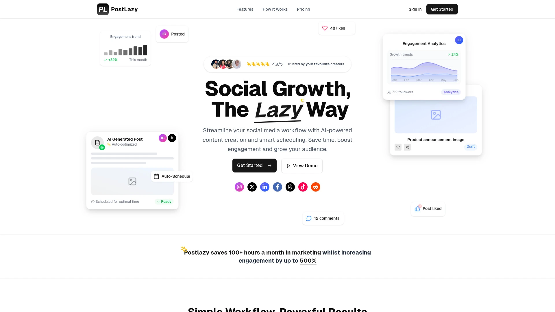 PostLazy - AI Tool Ocean