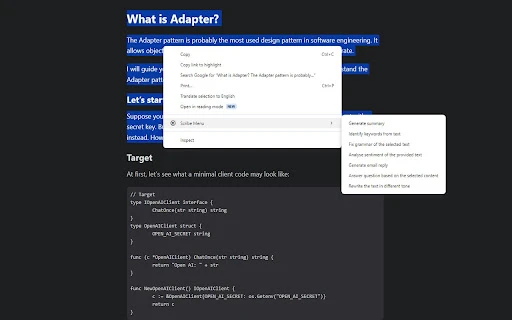 PowerExt Scribe Menu - Chrome Extension - AI Tool Ocean