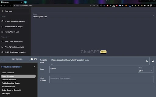 Prompt Template Tool - Chrome Extension - AI Tool Ocean