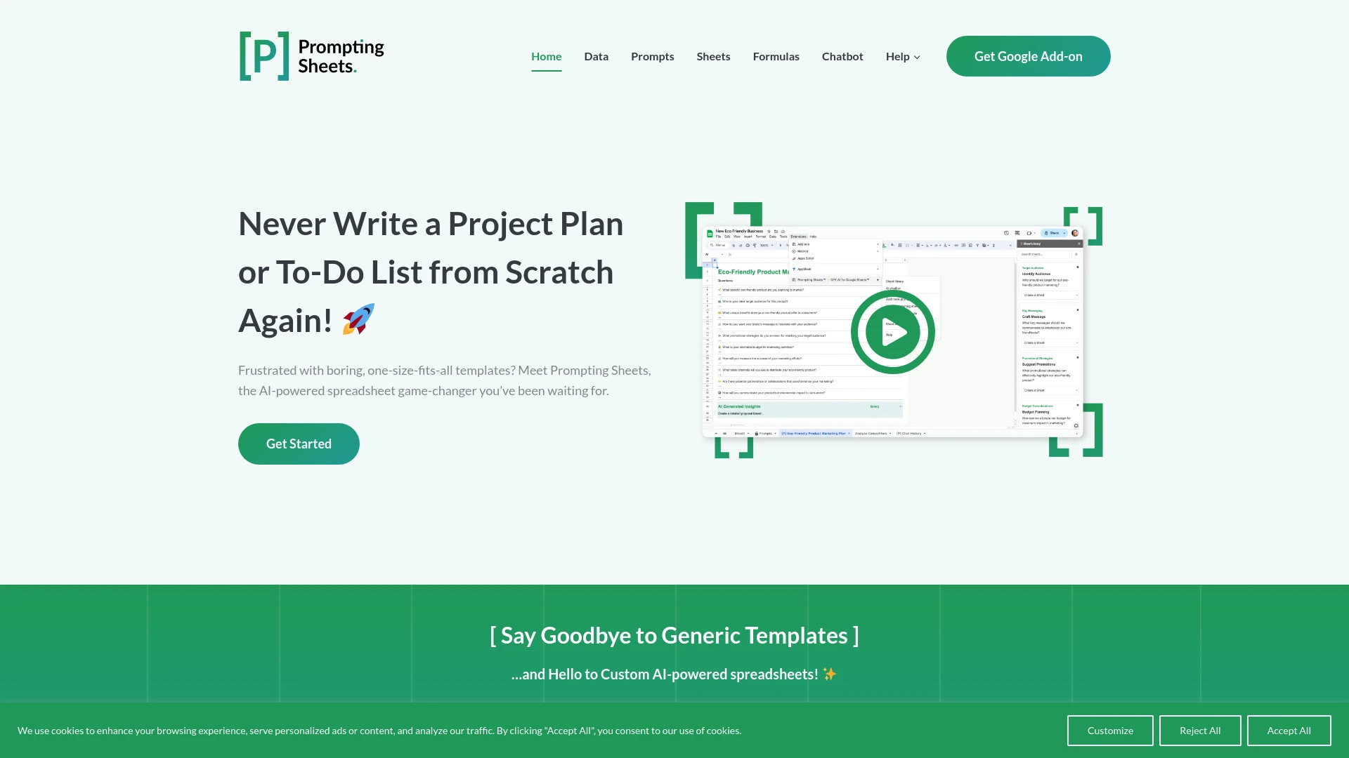 Prompting Sheets - AI Tool Ocean
