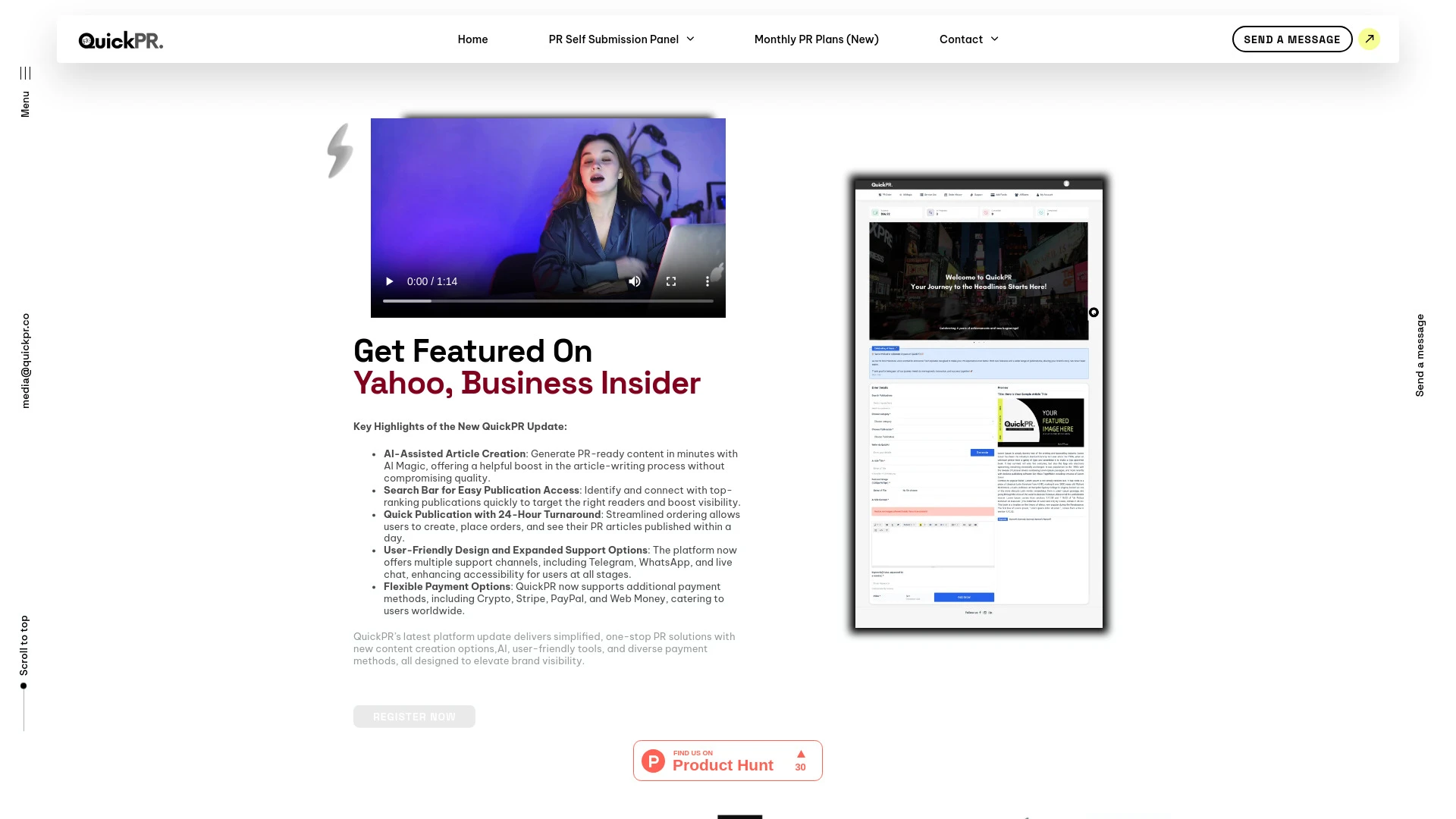 QuickPR - AI Tool Ocean