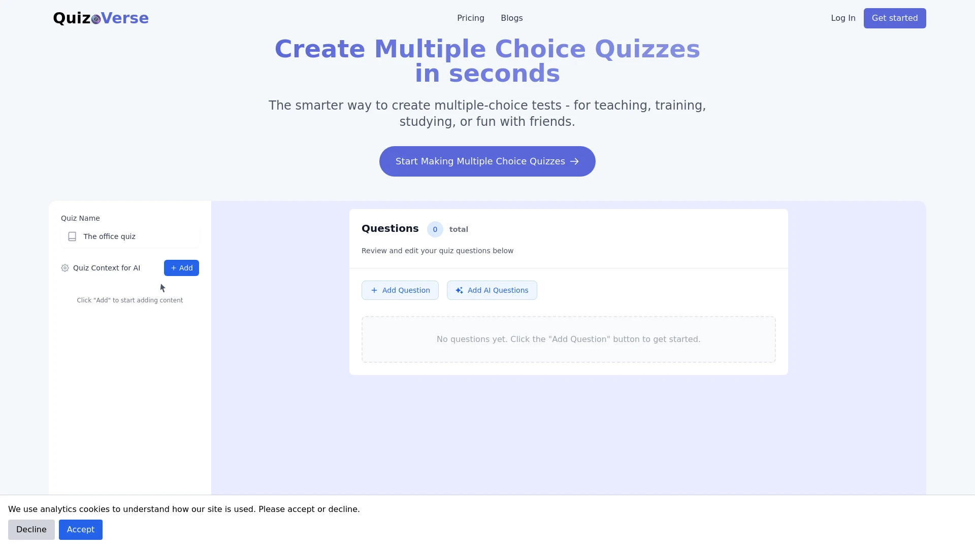QuizoVerse - AI Tool Ocean