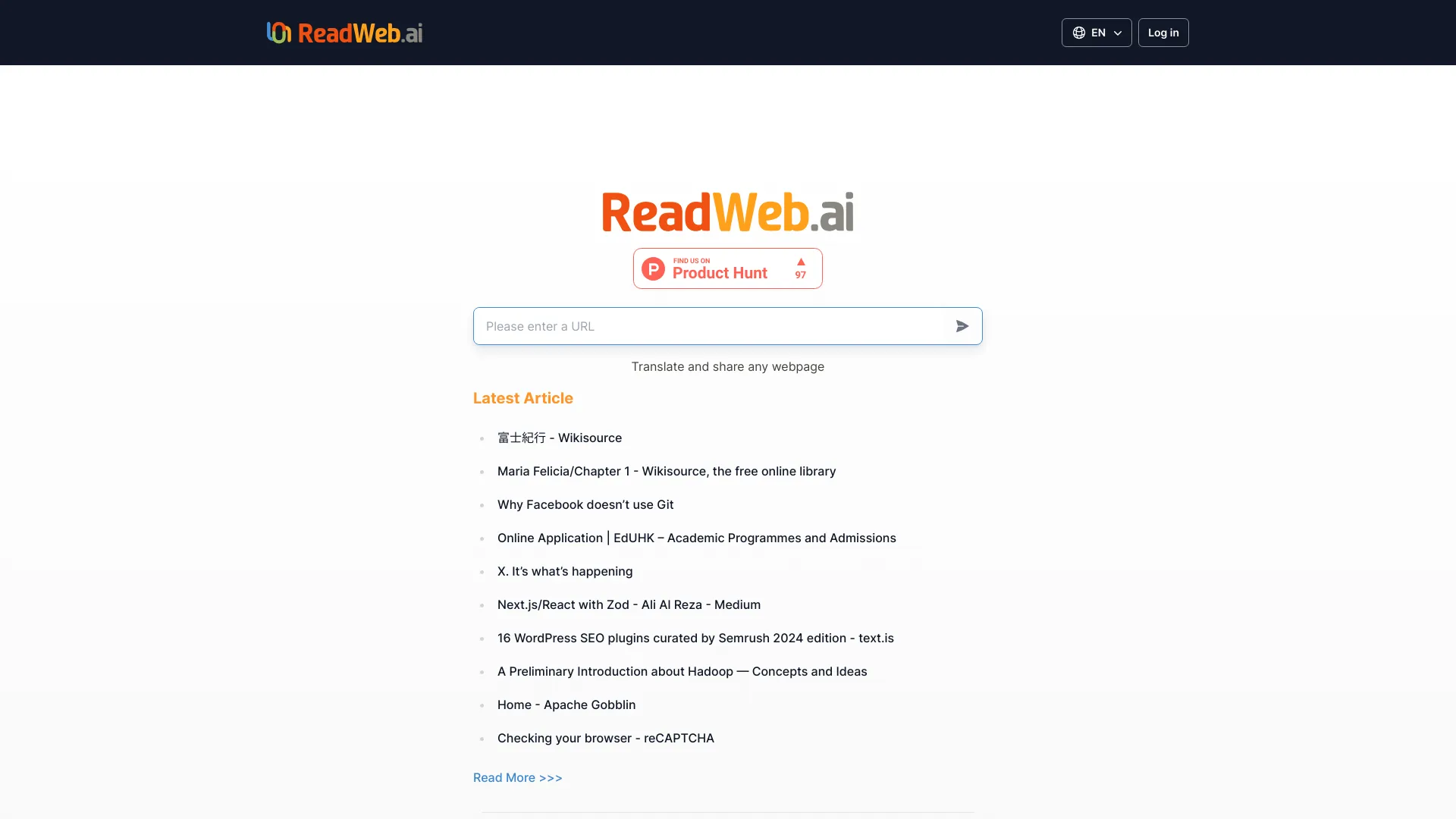 ReadWeb.ai - AI Tool Ocean