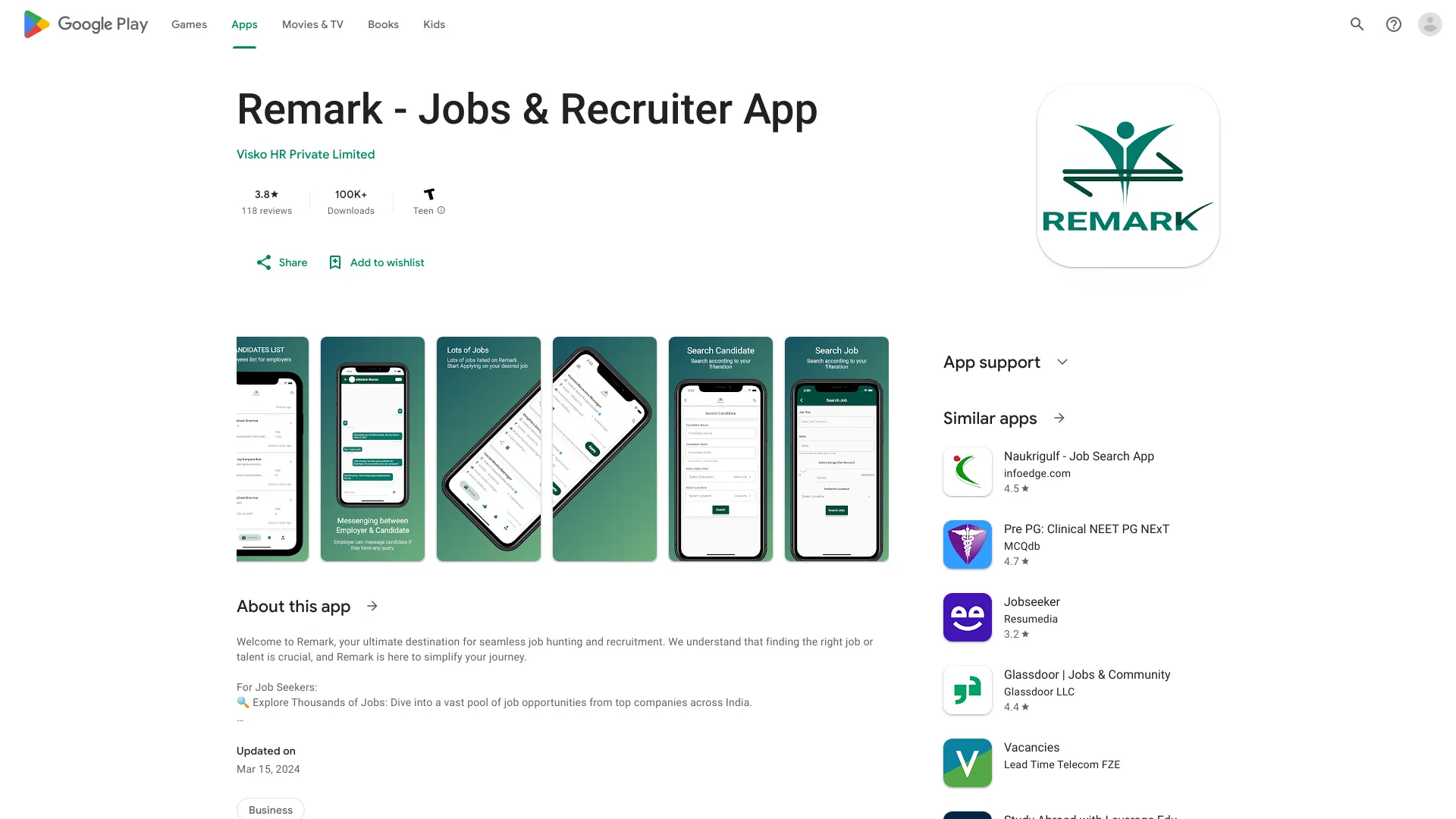 Remark - Jobs & Recruiter App - AI Tool Ocean