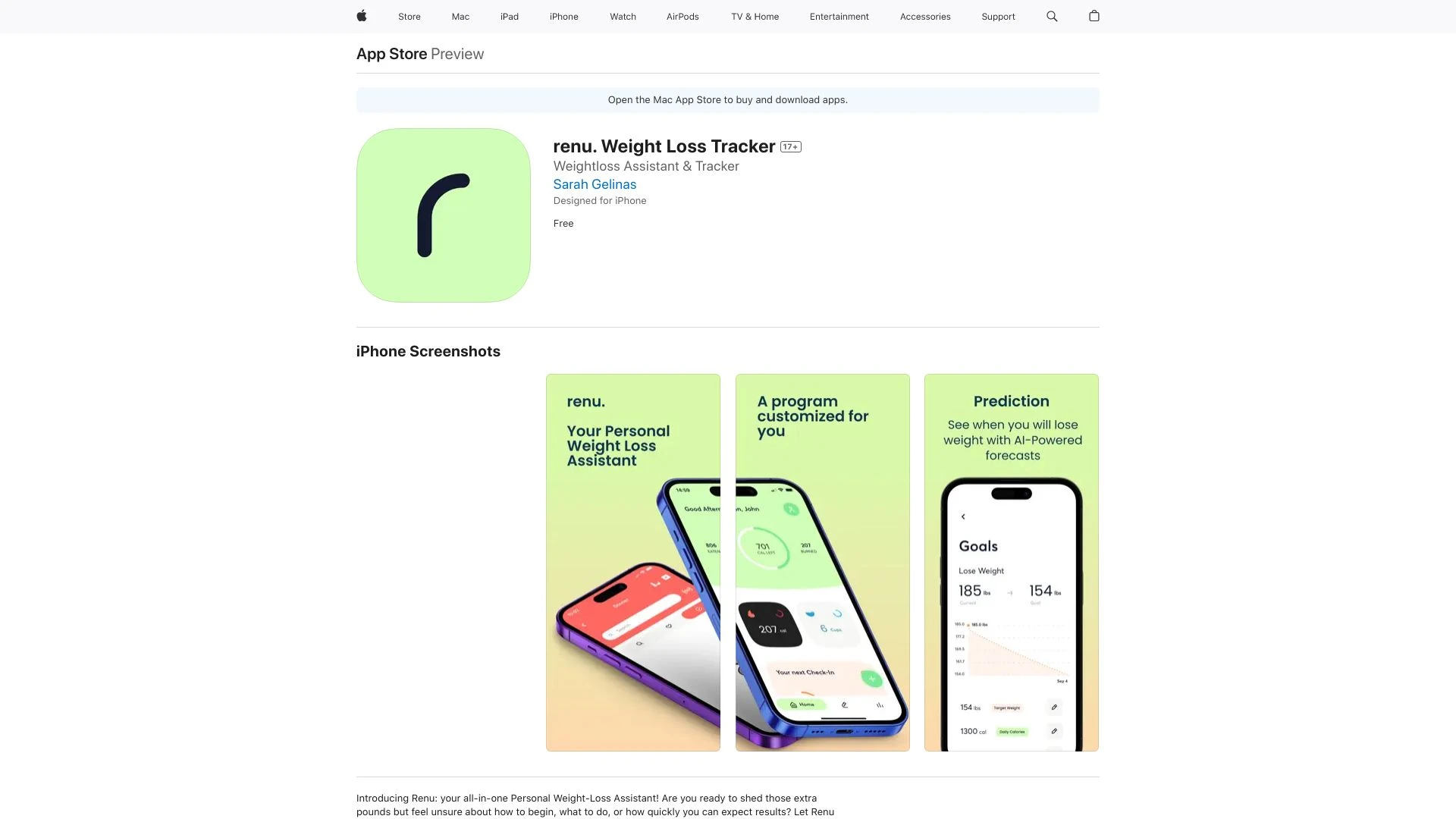 renu. Weight Loss Tracker - AI Tool Ocean