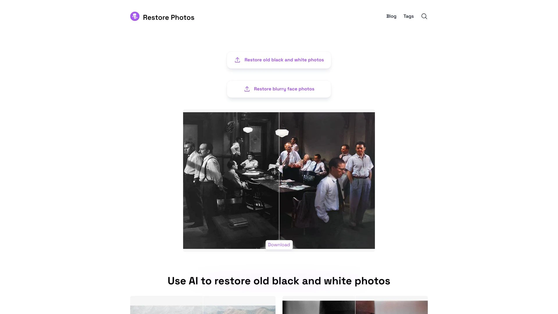 Restore Photos - AI Tool Ocean
