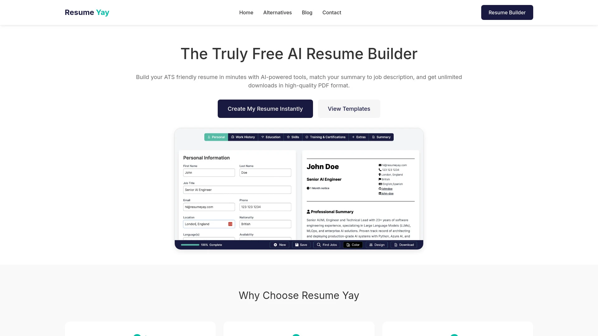 Resume Yay - AI Tool Ocean